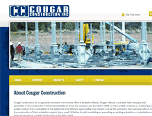 Tablet Screenshot of cougarconstruction.com
